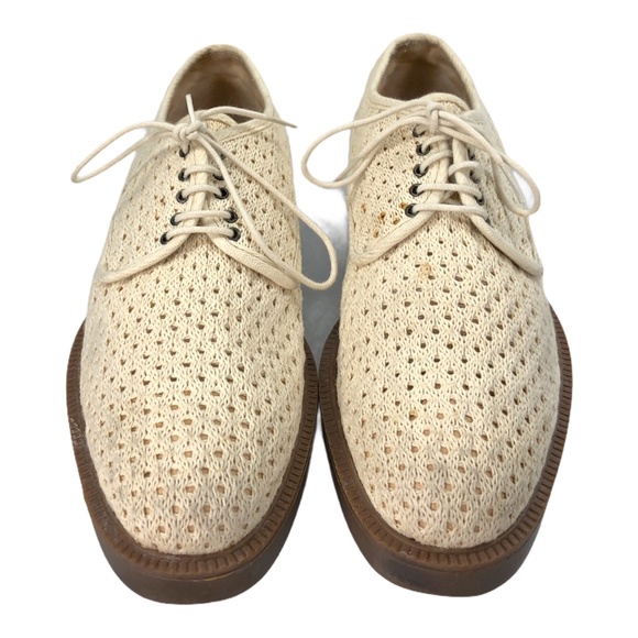 Ivory Knit Stephane Kelian Paris Knit Oxfords Sz 8 - Picture 2 of 12